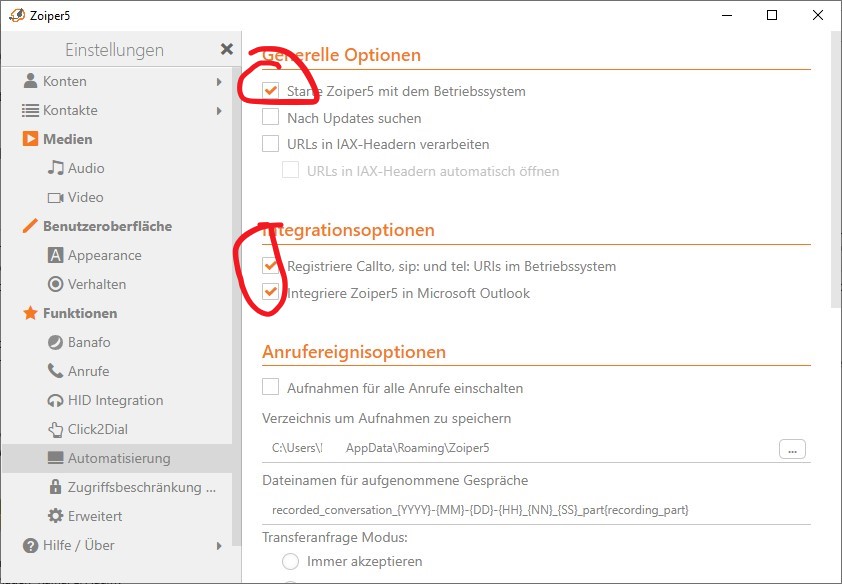 ZoiPer Integration