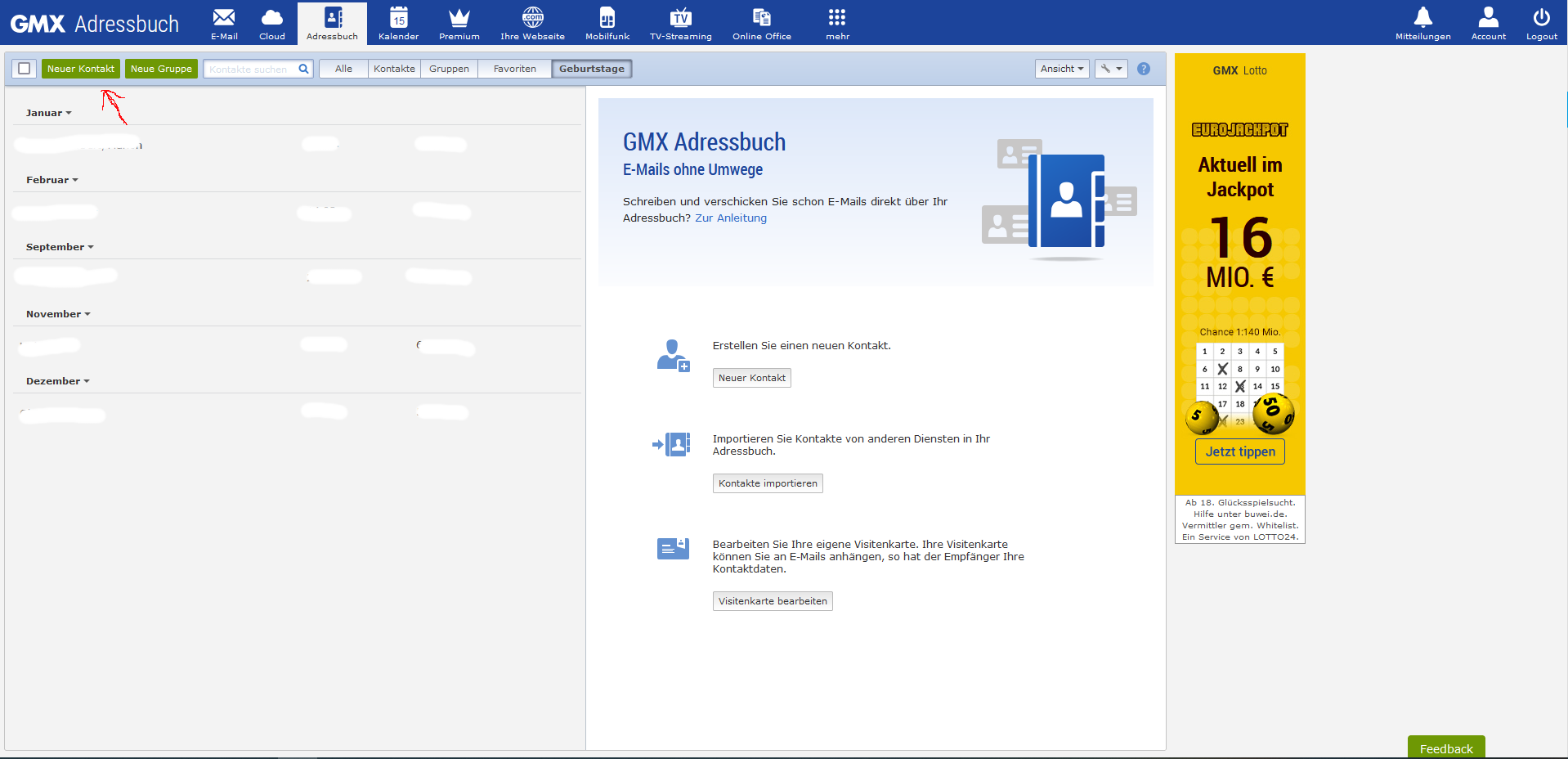 GMX-Adressbuch 1